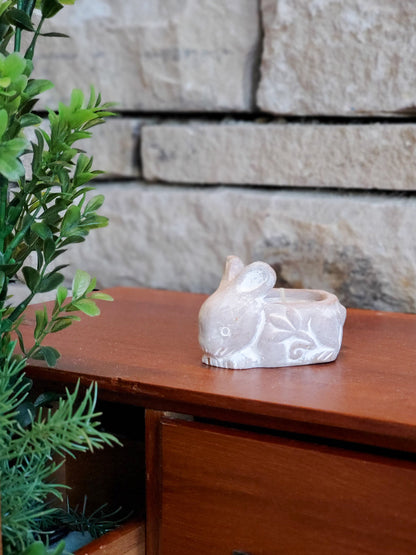 Terracotta Tea Light Candle Holder - Rabbit-1