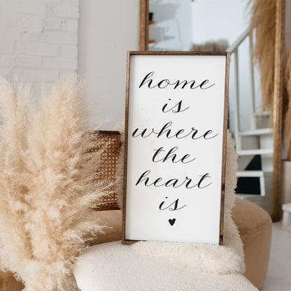 Home Is Where The Heart Is Wood Sign-0