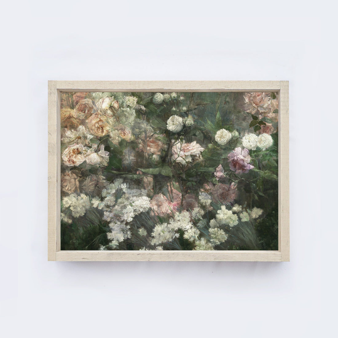 Vintage Floral Garden Painting A46-0