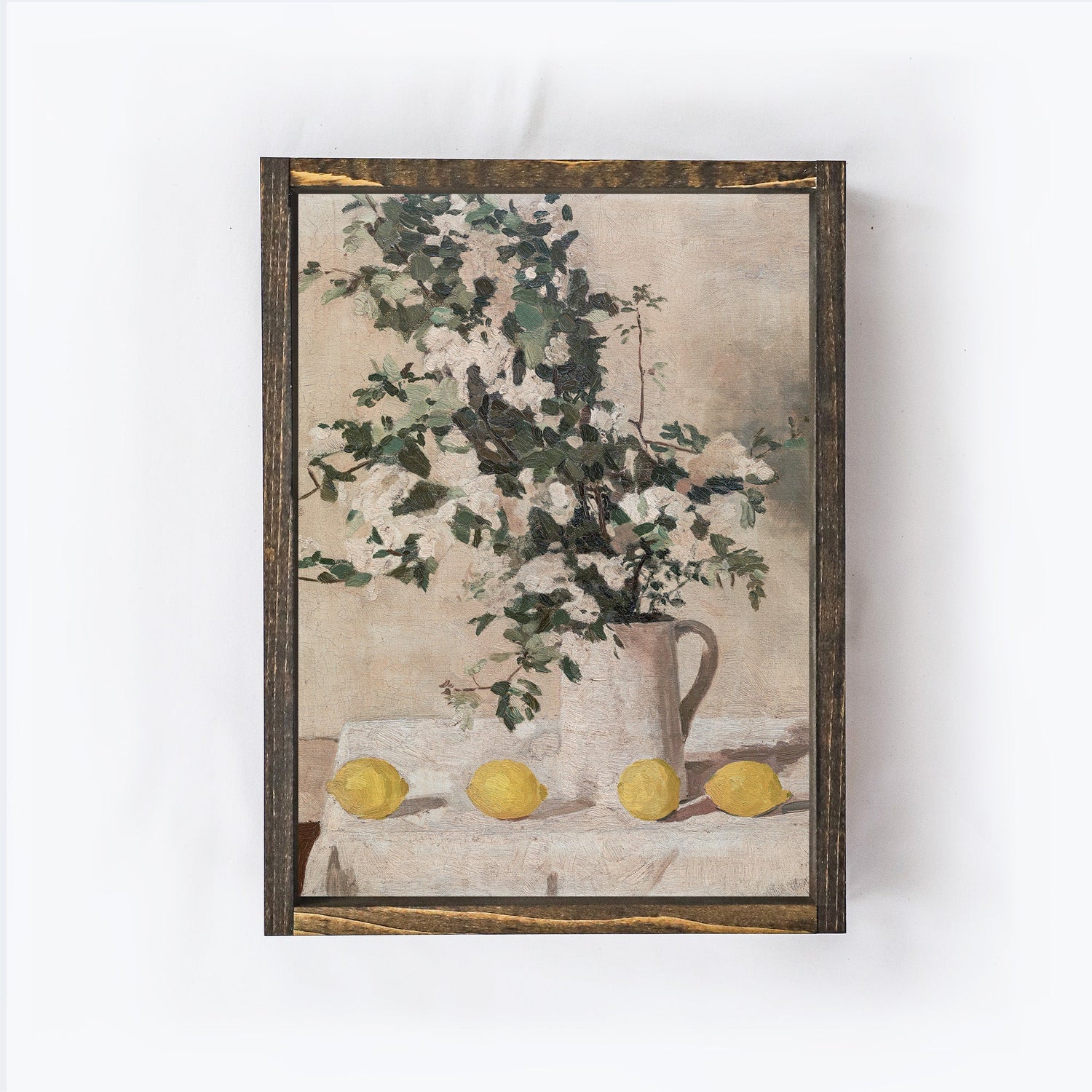 Vintage Flower Still Life With Lemons A76-3