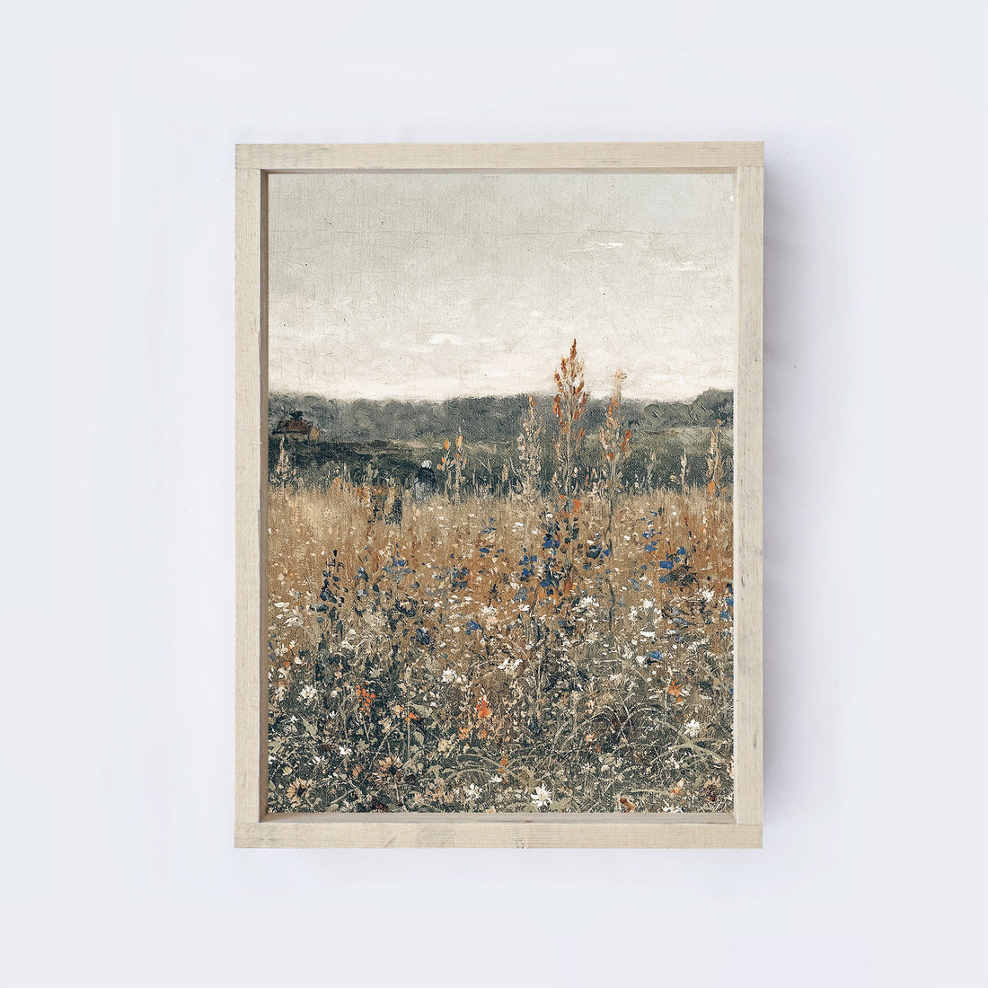 Vintage Wildflower Field Painting A32-0