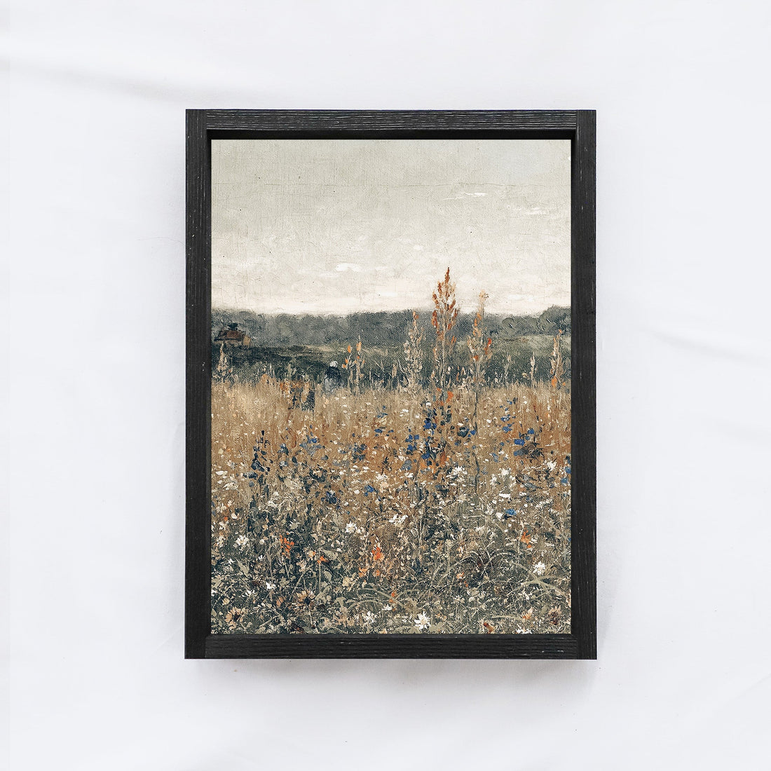 Vintage Wildflower Field Painting A32-1