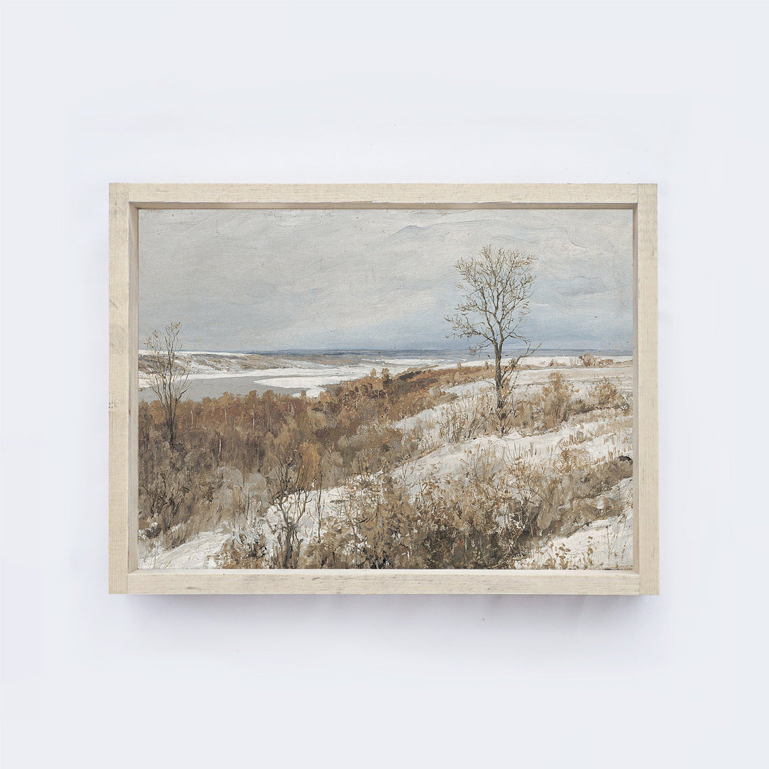 Vintage Winter Scenery Painting A69-0