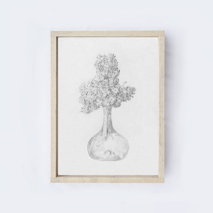 Vintage Flowers In A Vase Sketch A74-0