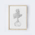 Vintage Flowers In A Vase Sketch A74-0