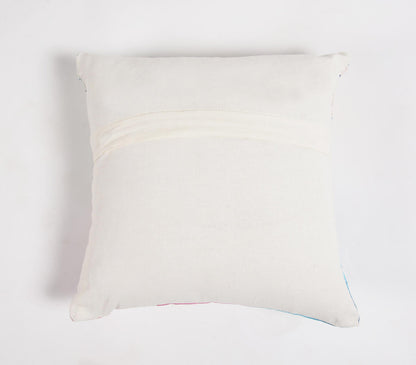 Splashy Watercolor  Cotton Cushion Cover with Line Embroidery-3
