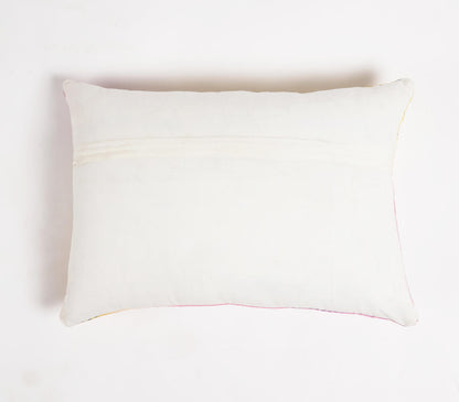 Summer Watercolor Cotton Cushion Cover with Line Embroidery-3