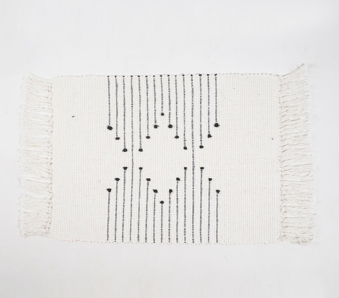 Handwoven Cotton Minimal Placemats (Set of 4)-2