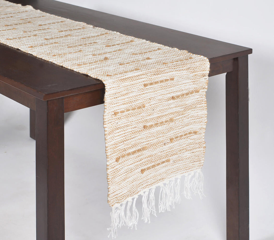 Earthy Textured Cotton Table Runner-1