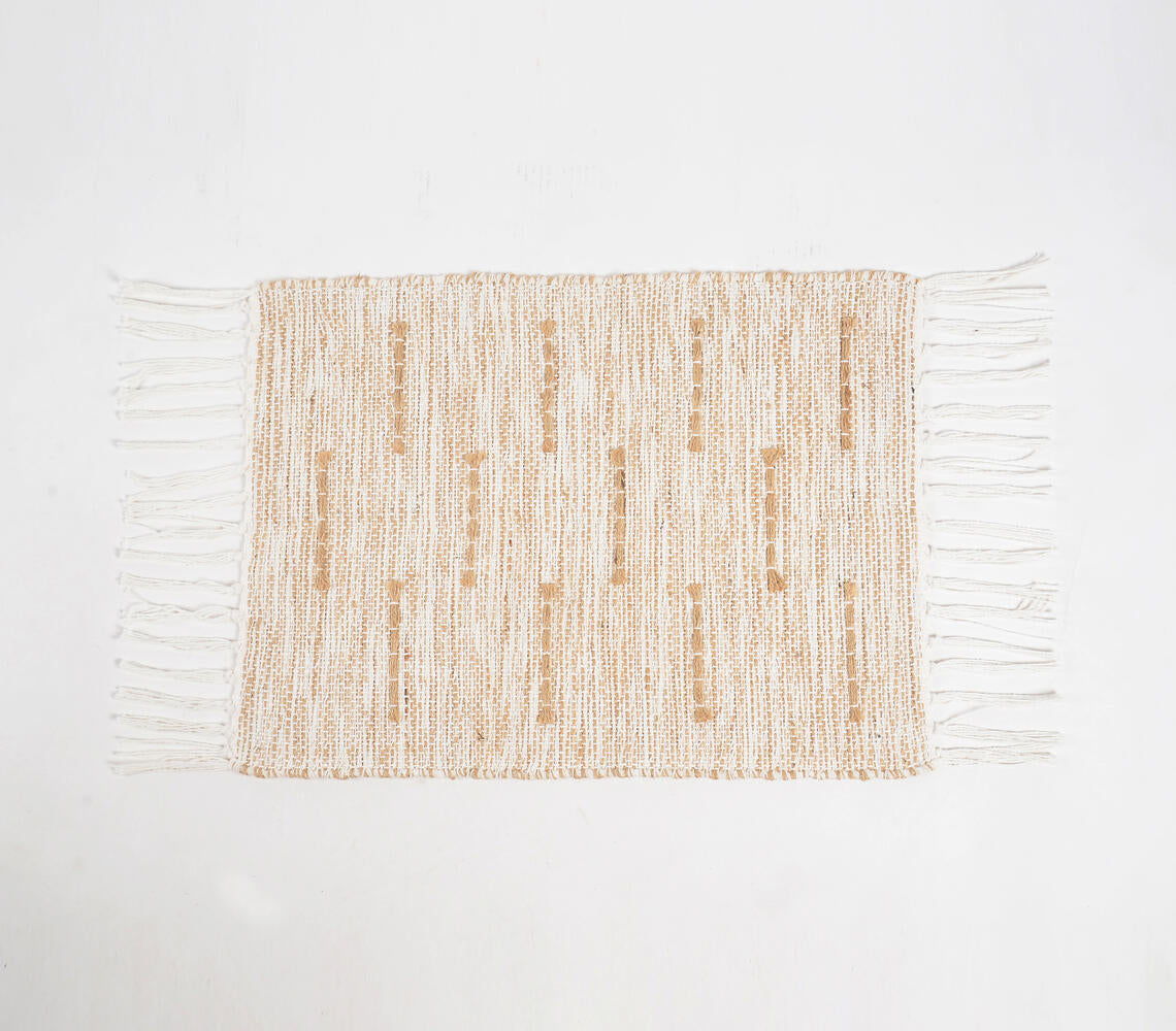 Handwoven Cotton Neutral Bisque Placemats (Set of 4)-2