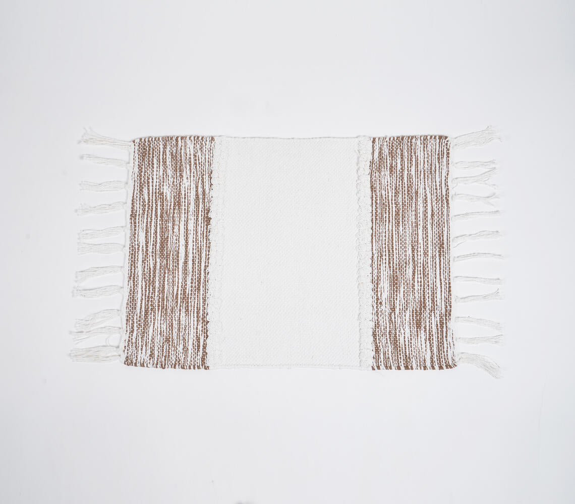 Brown Borders Cotton Placemats (Set of 4)-2