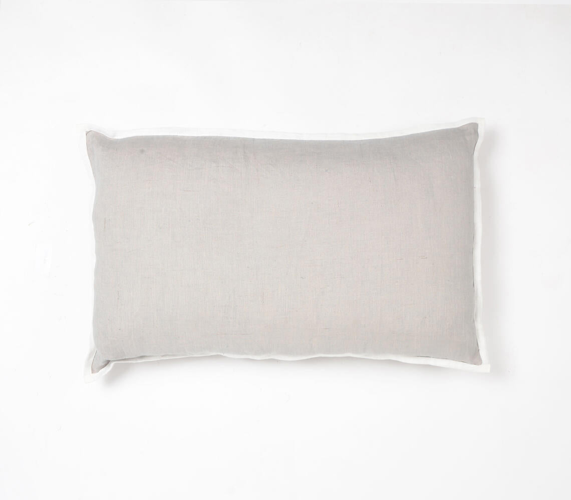 Dyed Monotone Grey Cotton Cushion Cover-0