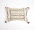 Block Printed & Embroidered Cotton Lumbar Cushion Cover with Pom-Poms-0