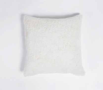 Handwoven Cotton Furry Cushion Cover-0