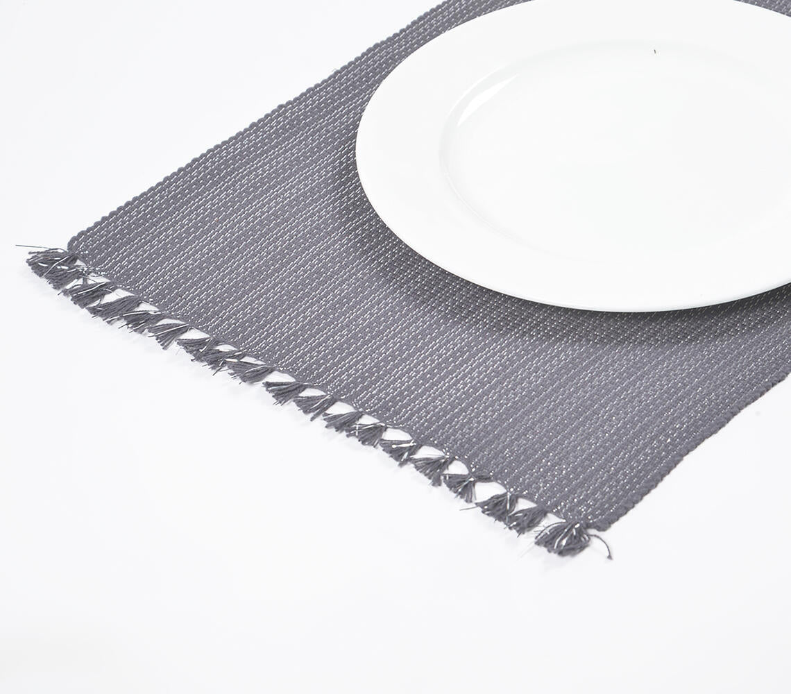 Monochromatic Cotton Placemats (Set of 6)-0