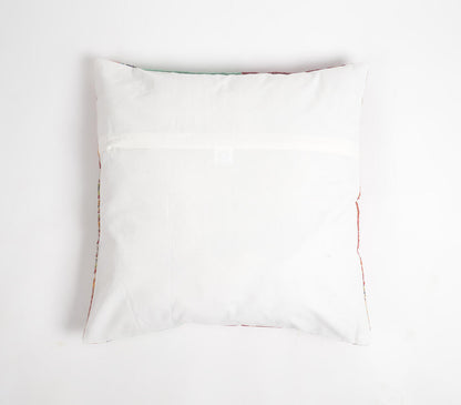 Patch Work Cotton Typographic Cushion Cover-2