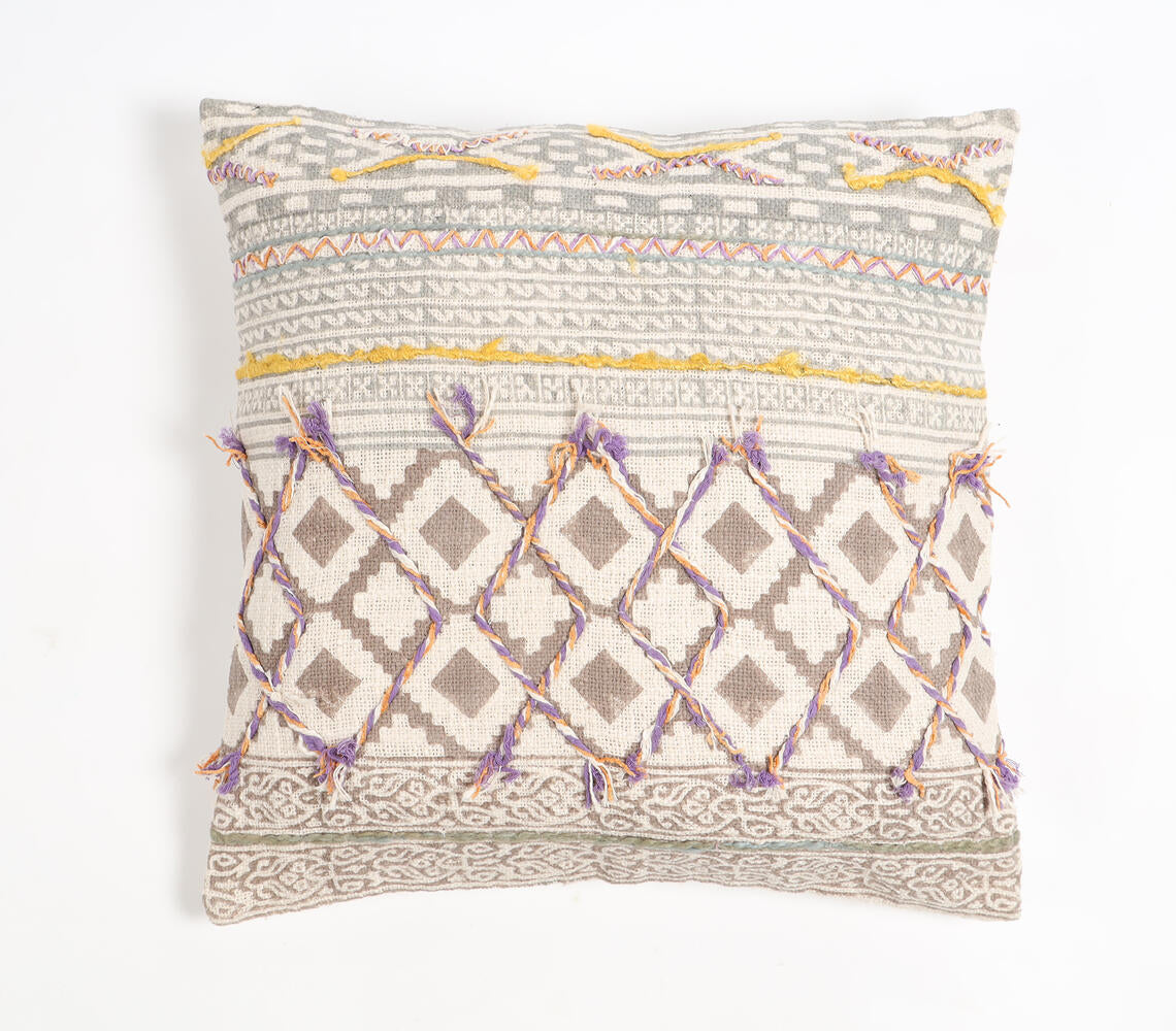 Block Printed Cotton Geometric Maximal Cushion Cover(1)-0