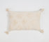 Dusty Cream Tasseled Lumbar Cotton Cushion Cover-0