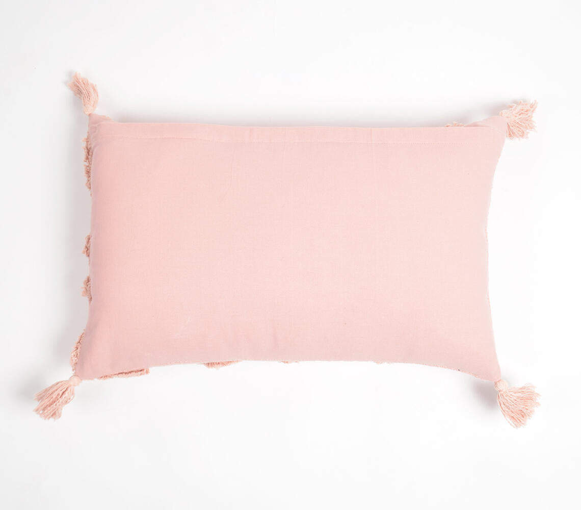 Tufted Pink Diamonds Rectangle Cushion Cover-2