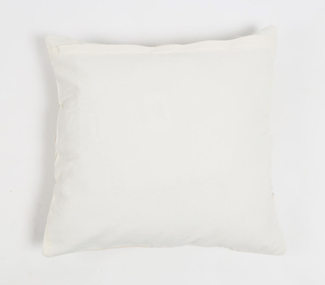 Arrow Tufted Grayscale Cotton Cushion Cover-2