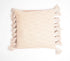 Solid Soft Pink Tasseled Cushion Cover-0