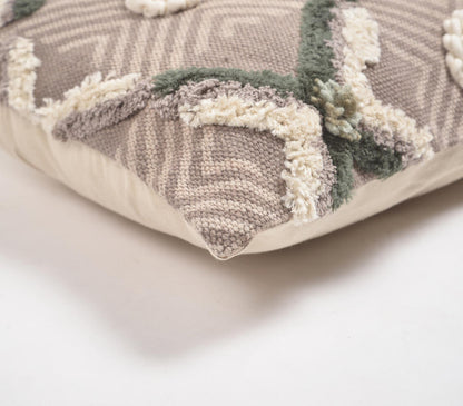 Embroidered Bisect Cotton Lumbar Cushion Cover-1