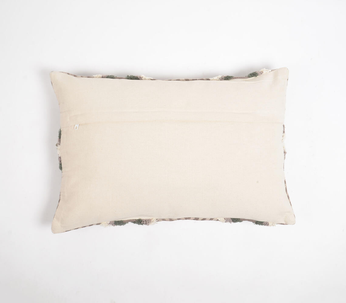 Embroidered Bisect Cotton Lumbar Cushion Cover-2