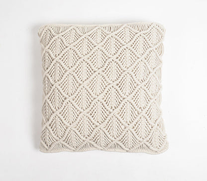 Boho Diamond Macrame Cushion Cover-0