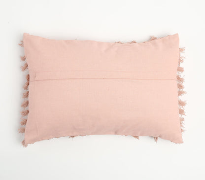 Pastel Blush Tasseled Cushion Cover-2