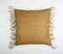Tasseled Tan Cushion cover-0