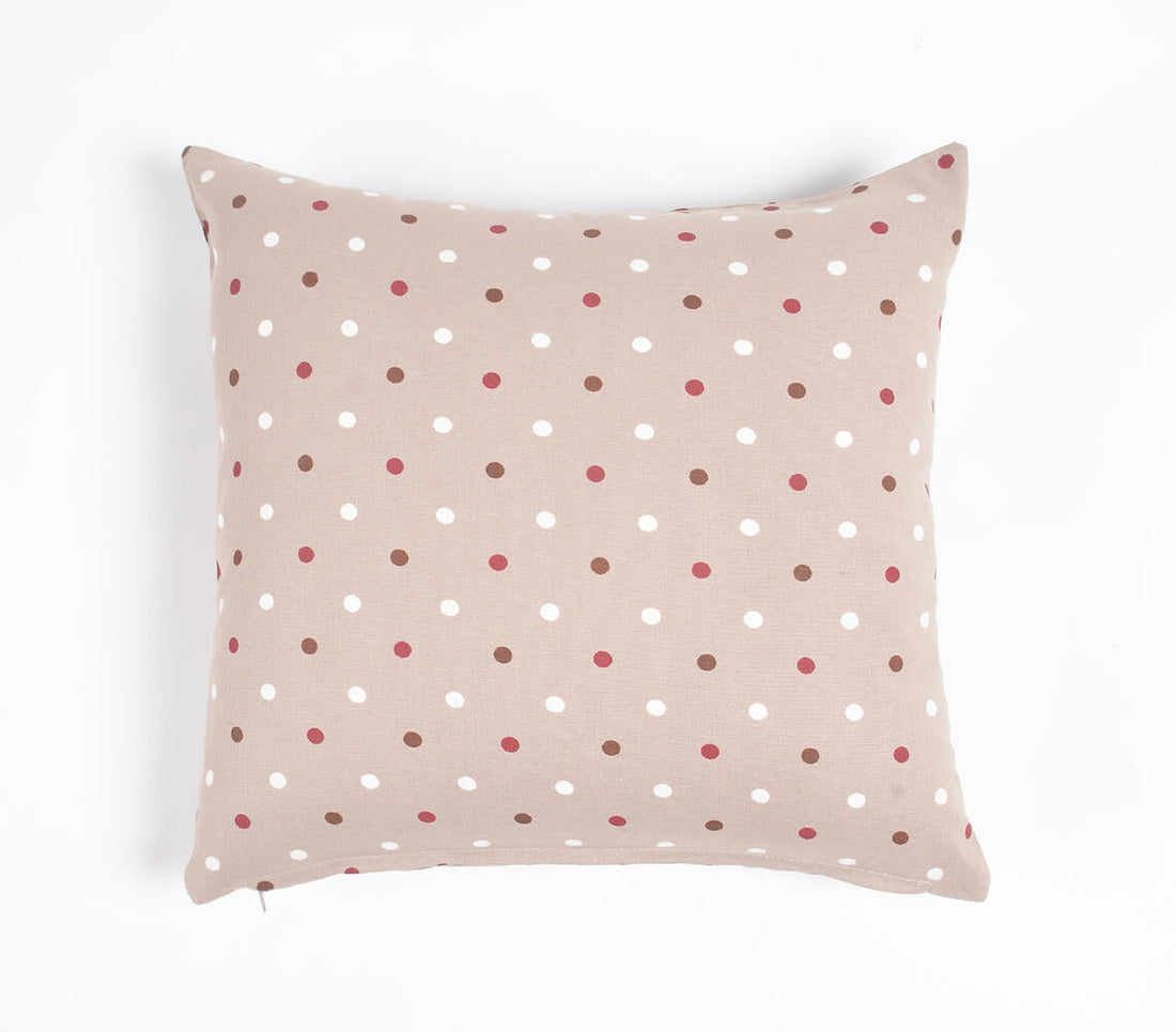 Printed Dots Cotton Cushion Cover-0