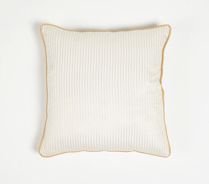 Handwoven Silk &amp; Cotton Striped Cushion Cover-0