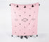 Handwoven Cotton Pastel Pink Throw with Tassels-0