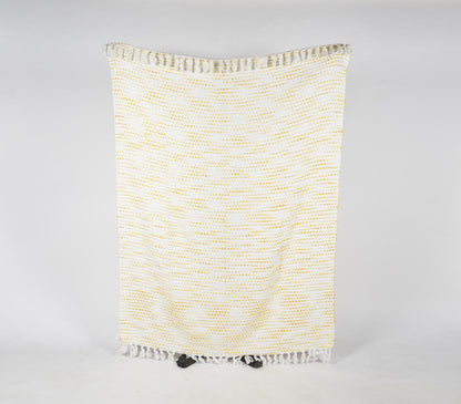 Handwoven Textured Throw with Tasseled Border-1