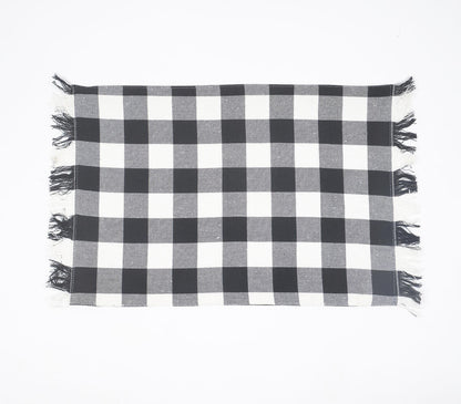 Cotton Buffalo Check Fringed Placemat (Set of 4)-2