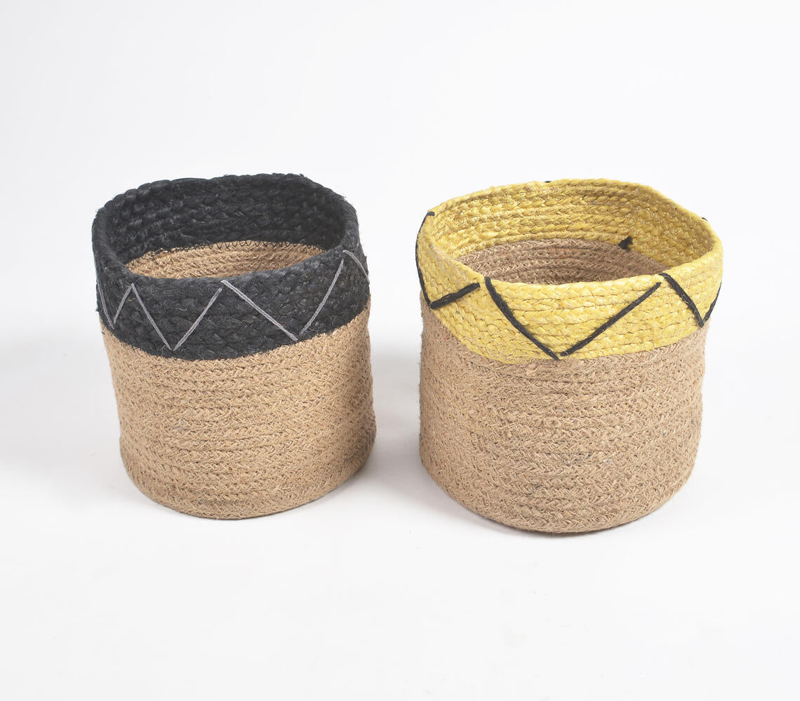 Braided Jute Basket (Set of 2)-1