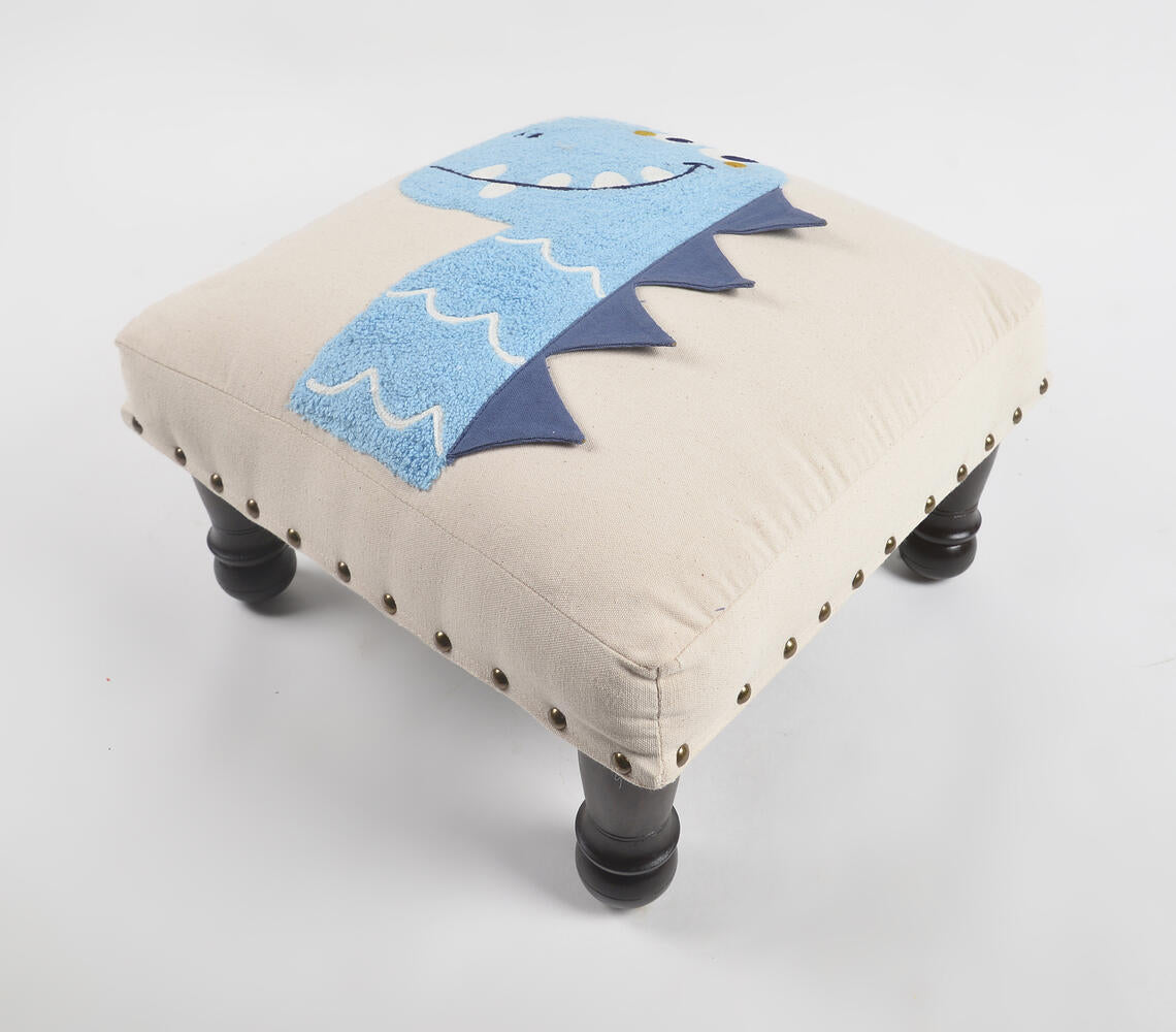 Baby Dino Embroidery Upholstered Stool-0