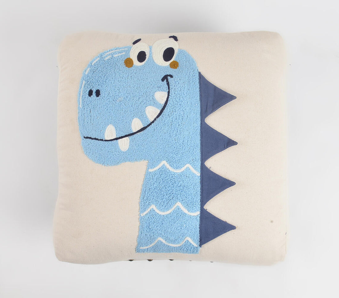 Baby Dino Embroidery Upholstered Stool-1