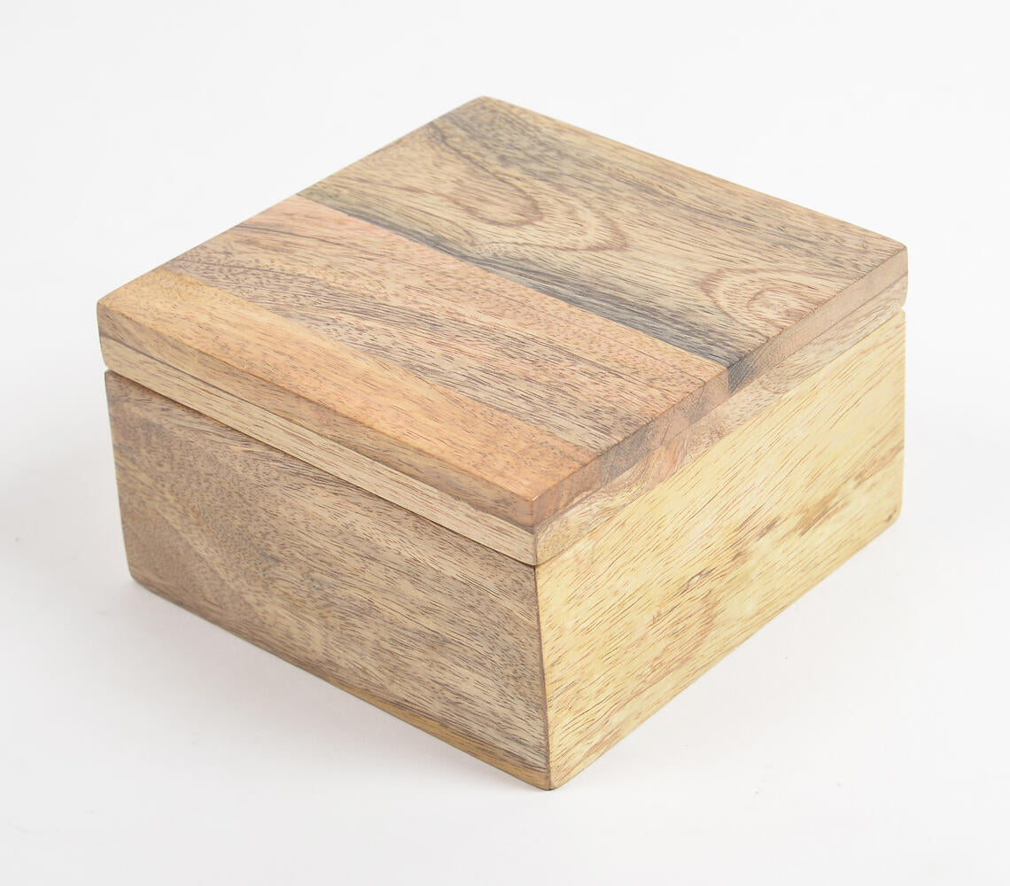 Minimal Raw Mango Wood Storage Box-2