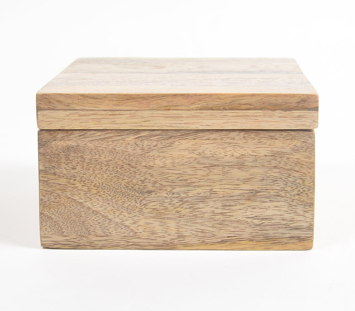 Minimal Raw Mango Wood Storage Box-3