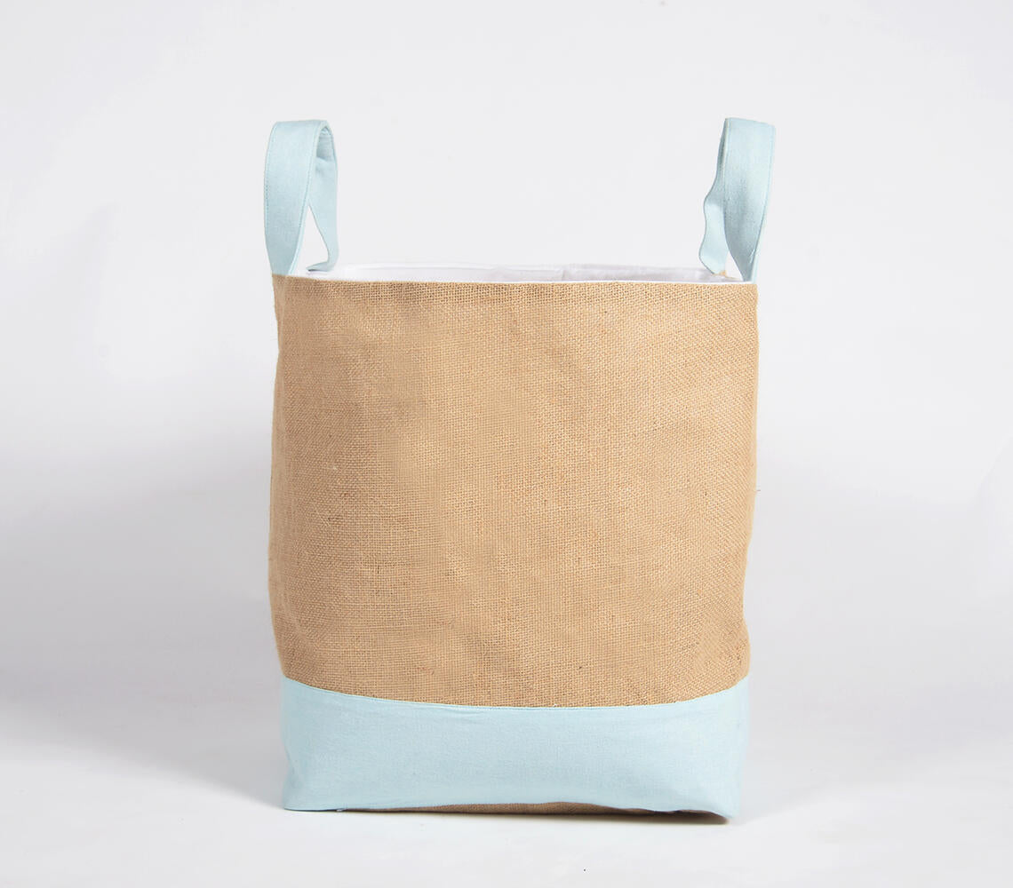 Sky Bordered Jute Storage bag-0