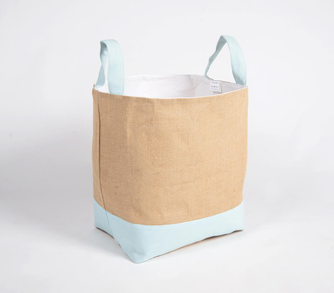 Sky Bordered Jute Storage bag-1