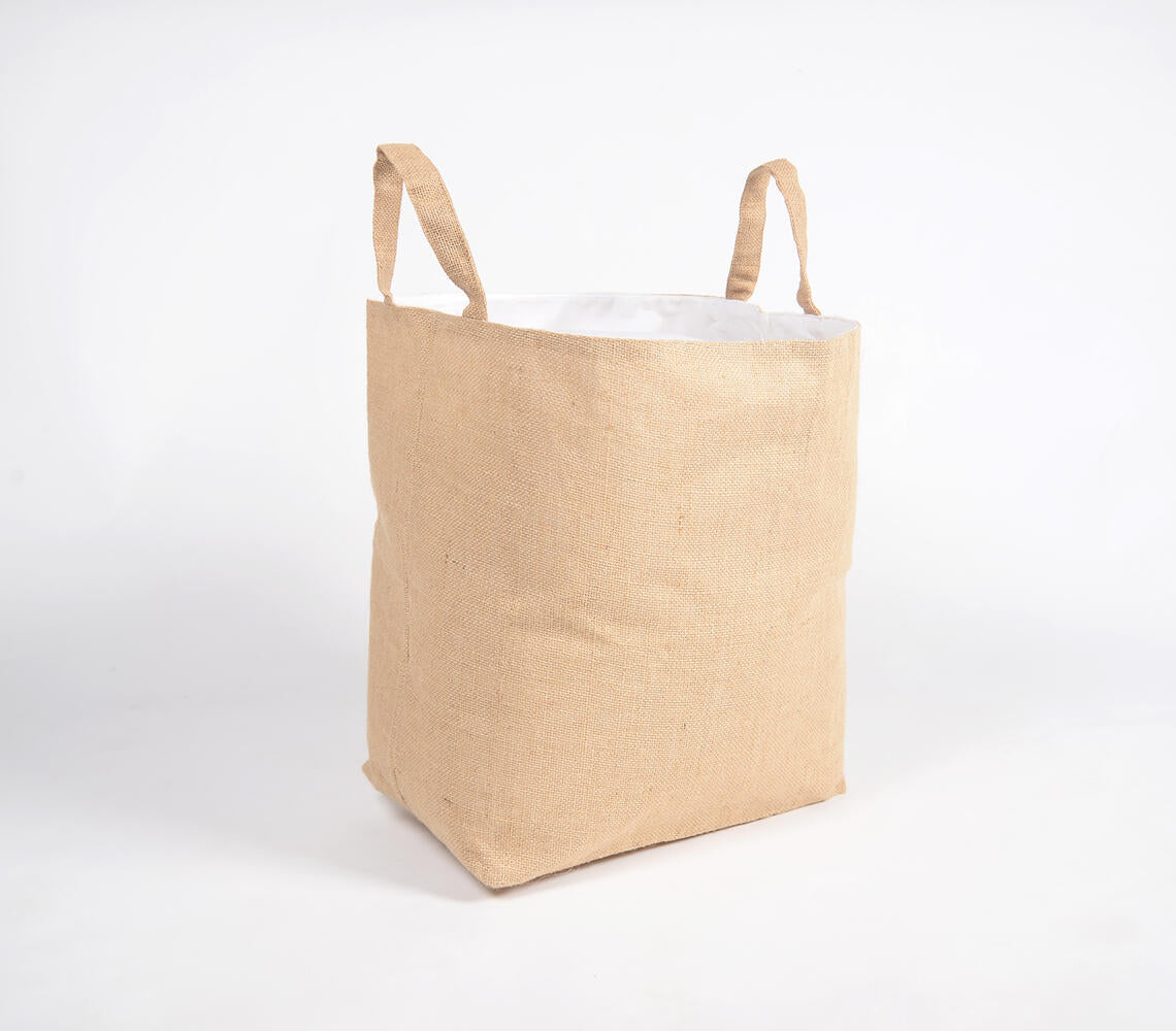 Minimal Jute &amp; Fabric Storage bag-1