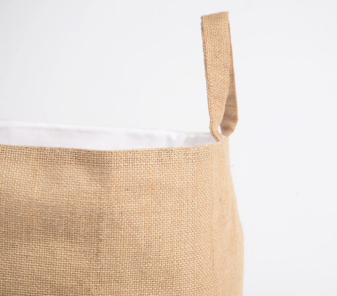 Minimal Jute &amp; Fabric Storage bag-2