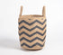 Handwoven Chevron Printed Jute Basket-0