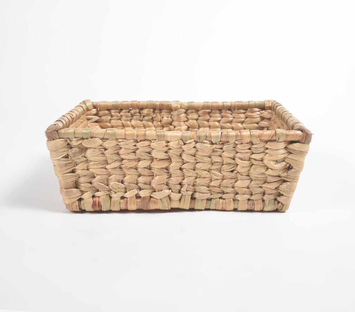 Woven Water Hyacinth Towel Organiser-2