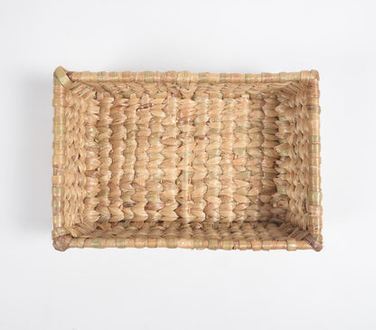 Woven Water Hyacinth Towel Organiser-4