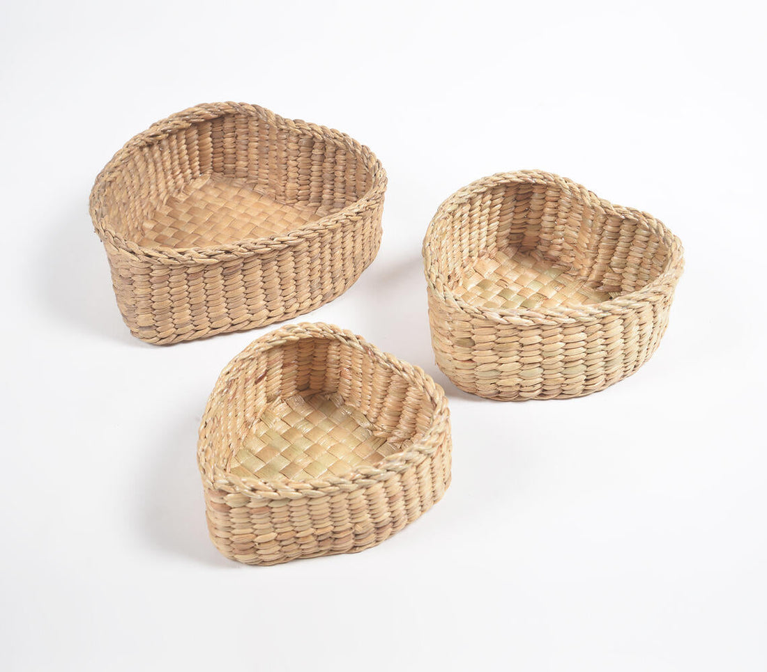 Water Hyacinth Nesting Storage Baskets (Set of 3)-1