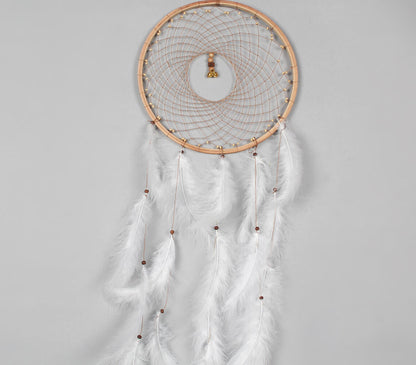 Classic Beaded &amp; Faux Feathers Dreamcatcher-1