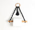 Cotton macrame & wood hanging roll holder-0